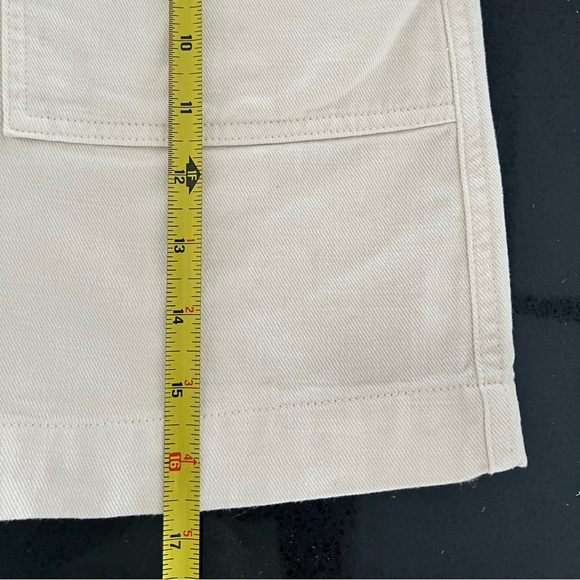 Lucky brand Utility mini skirt with belt 30” waist 16” length cotton belted - Picture 10 of 10